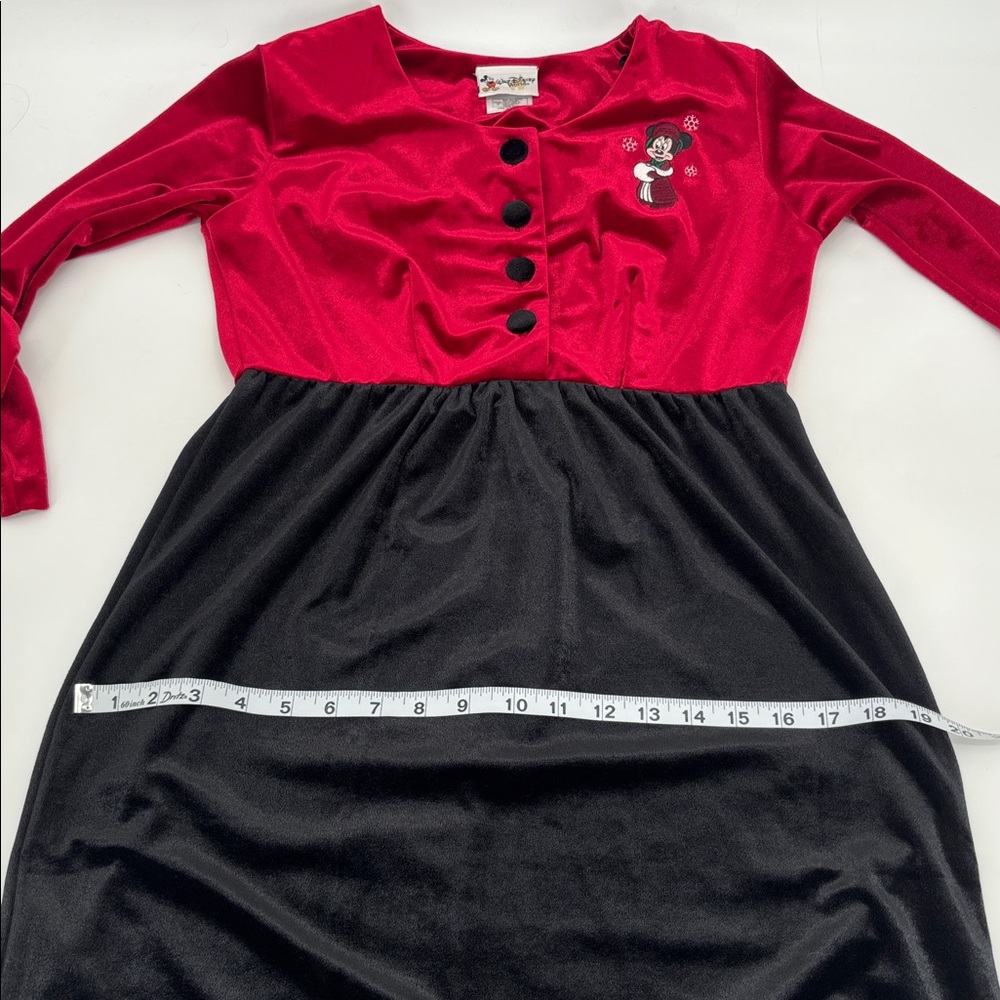 Walt Disney World Vintage 90’s Minnie Mouse Velvet Pin Up Girl Rockabilly Dress - Picture 15 of 16